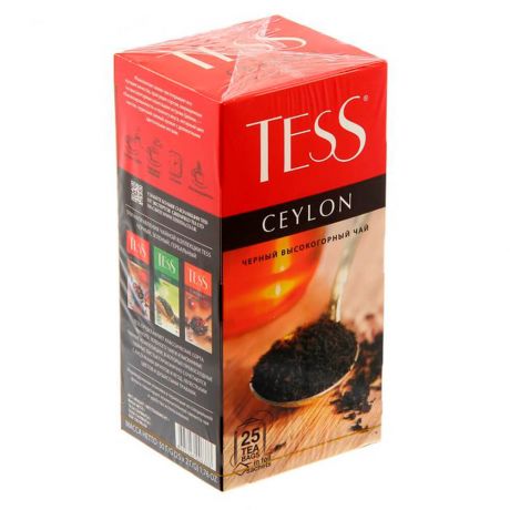 Чай черный Tess цейлонский 25 пакетиков по 2г