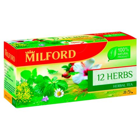 Чай Milford 20пак*2,25г 12 трав
