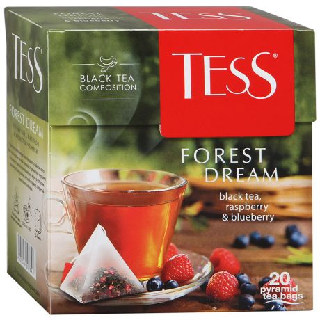 Чай Tess 20пир*1,8г форест дрим черный