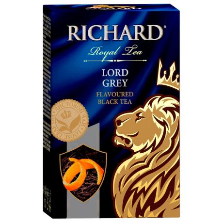 Чай чёрный RICHARD Royal Classic LORD GREY листовой цейлонский с ароматом бергамота и лимона высший