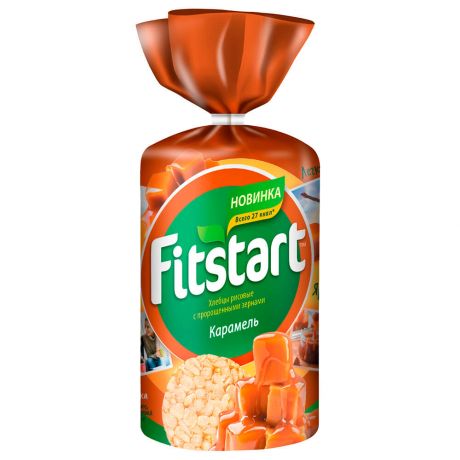 Хлебцы Fitstart 100г рисовые с карамелью