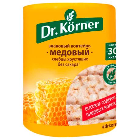 Хлебцы злаковый коктейль Dr.Korner медовый 100г Хлебпром