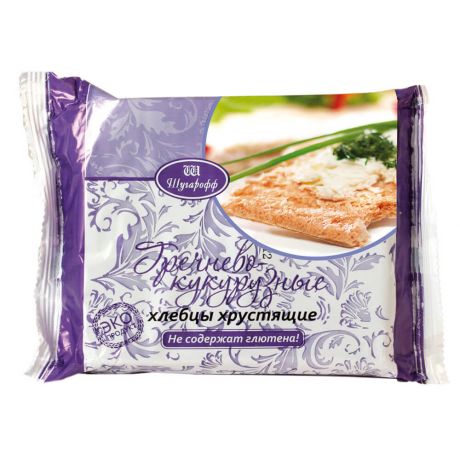 Хлебцы Шугарофф 60г гречнево-кукурузные безглютеновые