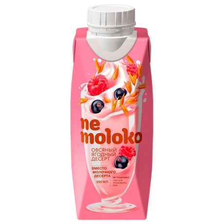 Напиток Nemoloko овсяный 0,25л ягодный с черной смородиной и малиной