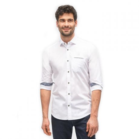блуза Tom Tailor / муж / white / 98 % Хлопок, 2 % Эластан / XL