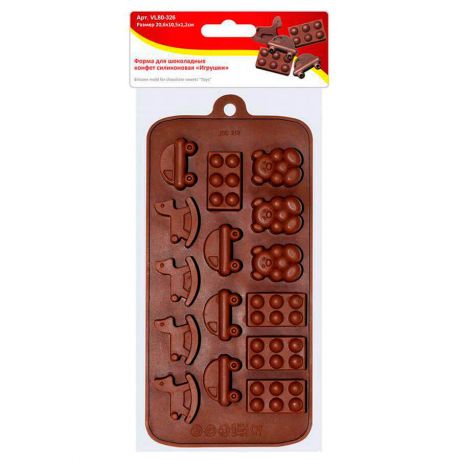 Форма для шоколадных конфет силиконовая МультиДом игрушки vl80-326