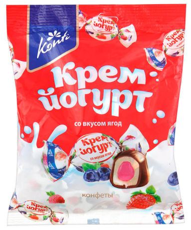 Конфеты крем-йогурт со вкусом ягод Konti