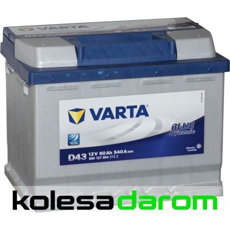 Varta Аккумулятор легковой "VARTA" Blue Dn. D43 (60Ач п/п) 560 127 054