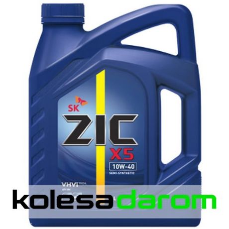 ZIC Моторное масло для автомобиля Zic X5 10W40 4л