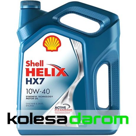 Shell Моторное масло для автомобиля Shell Helix HX7 10W-40 4 л