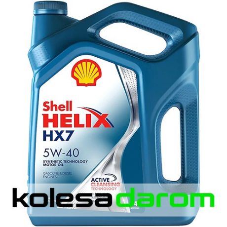 Shell Моторное масло для автомобиля SHELL Helix HX7 5W-40 4 л