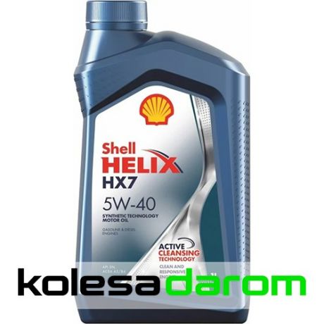 Shell Моторное масло для автомобиля SHELL Helix HX7 5W-40 1 л