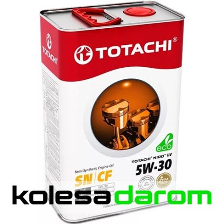 Totachi Моторное масло для автомобиля TOTACHI NIRO LV Semi-Synthetic SN/CF 5W-30 3,40кг/4л