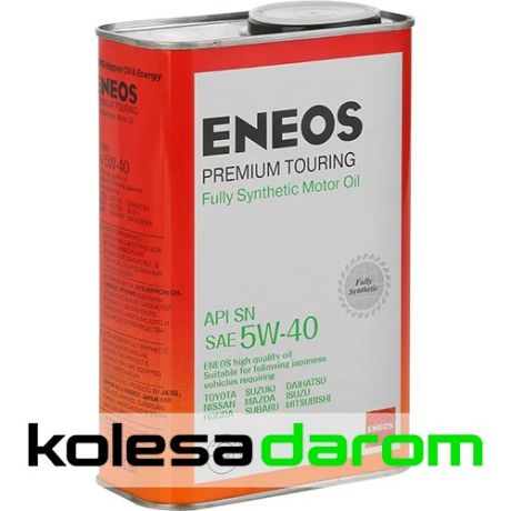 Eneos Моторное масло для автомобиля Масло моторное ENEOS Premium TOURING SN 5W40 1л