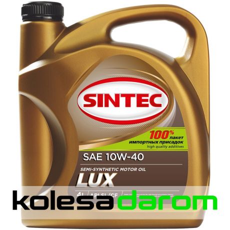 Sintec Моторное масло для автомобиля Sintec Lux 10W40 4л