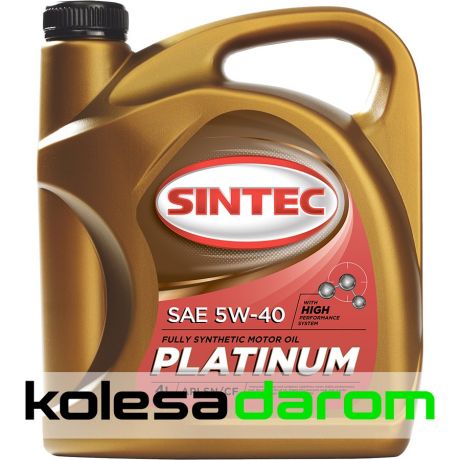 Sintec Моторное масло для автомобиля Sintec Platinum 5W40 4л.