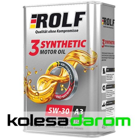 Rolf Моторное масло для автомобиля ROLF 3-Synthetic 5W30 4л.