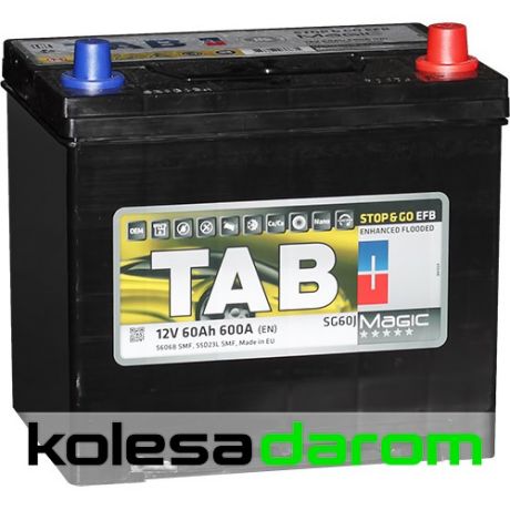 Tab Аккумулятор легковой "TAB" EFB STOP&GO (60Ач о/п) 55D23L SMF