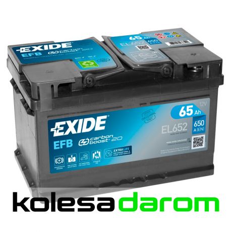 Exide Аккумулятор легковой "EXIDE" Start-Stop EFB 65Ач о/п LB3