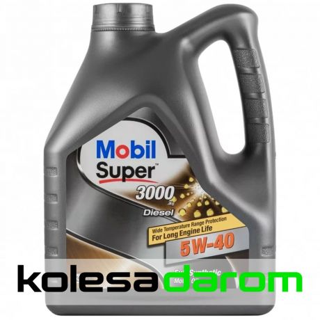Mobil Моторное масло для автомобиля Mobil Super 3000 X1 Diesel 5W40 4л