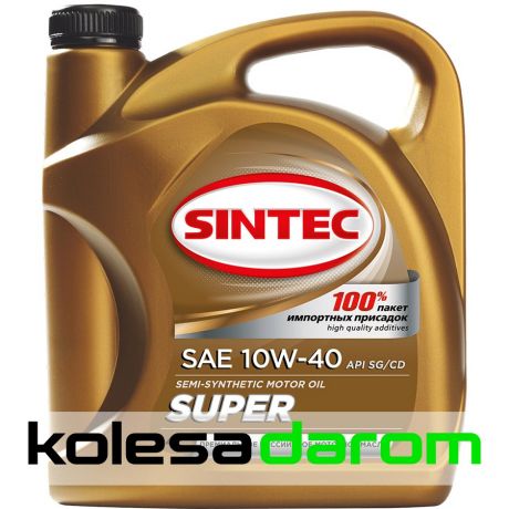 Sintec Моторное масло для автомобиля Sintec Super 10W40 5л
