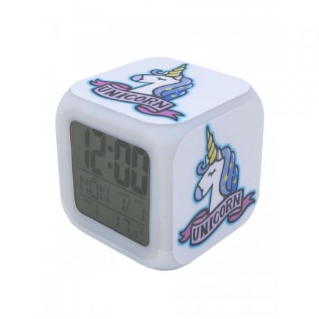 Часы Mihi Mihi Будильник Единорог с подсветкой №17