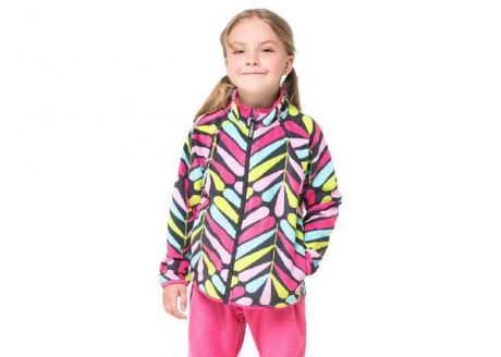 Джемперы и кардиганы Crockid Куртка для девочки Цветные листики