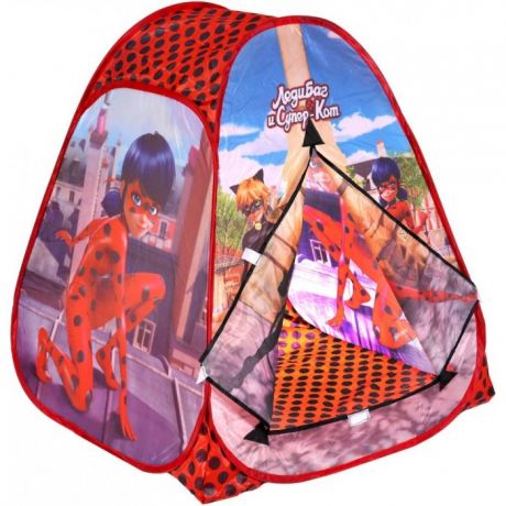 Палатки-домики Играем вместе Игровая палатка Леди Баг и Супер кот 81х91х81 см