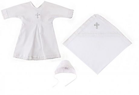 Крестильная одежда Наша Мама Крестильный набор (пеленка, рубашка, чепчик) для мальчика