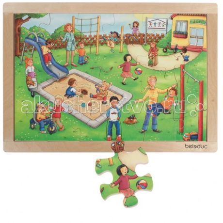Деревянные игрушки Beleduc Развивающий Пазл Детский сад 12001