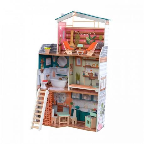 Кукольные домики и мебель KidKraft Кукольный домик Марлоу с мебелью (14 элементов)