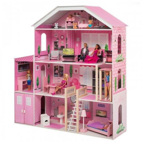 Кукольные домики и мебель Paremo Деревянный кукольный домик Поместье Розабелла с мебелью, светом, звуком (23 предметов)