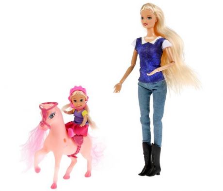Куклы и одежда для кукол Карапуз Кукла София с дочерью на лошадке 29 см B161-S-BO