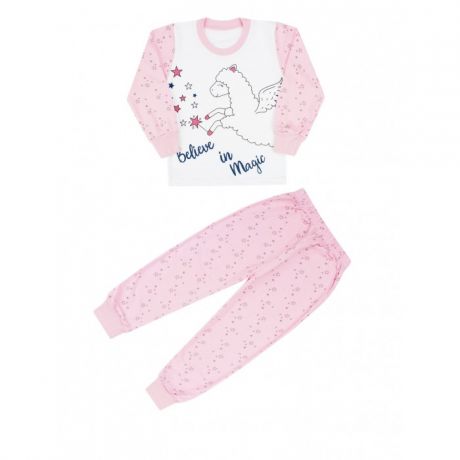 Домашняя одежда Babycollection Пижама для девочки Сонный единорог Believe in magic