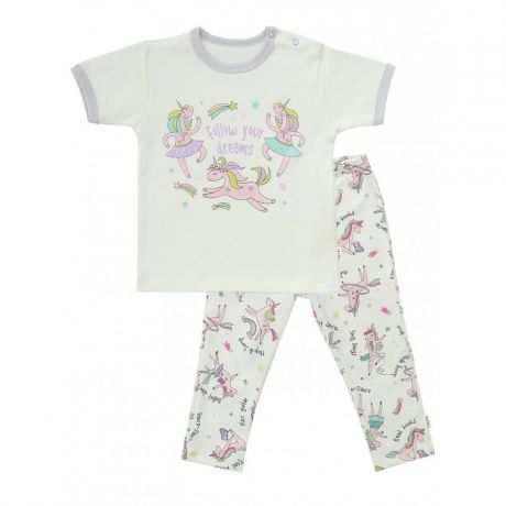 Комплекты детской одежды Milimbi Комплект (леггинсы, футболка) Радужный единорог