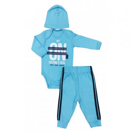 Комплекты детской одежды Veddi Комплект для мальчика (шапочка, боди, штанишки) On/Off