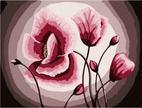 Картины по номерам Molly Картина по номерам Розовые маки 20х15 см