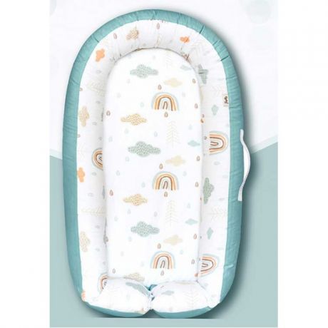 Позиционеры для сна Sleep and Play Кокон-гнездышко XL и подушка для новорожденных Радуги