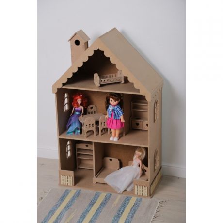 Кукольные домики и мебель Детская 1 Кукольный домик Вероника без покраски