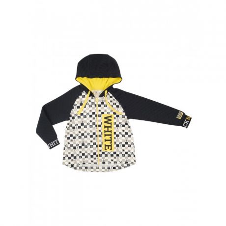 Толстовки и свитшоты Lucky Child Куртка детская на молнии Черное и белое 107-17ф