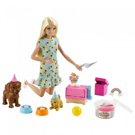 Куклы и одежда для кукол Barbie Игровой набор Барби с питомцами