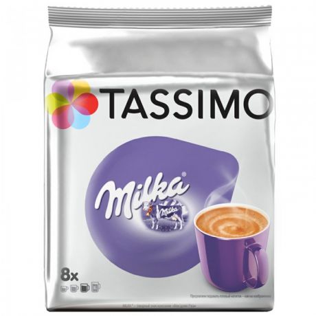 Какао, цикорий и напитки Jacobs Какао в капсулах Milka для машины Tassimo 8 шт.