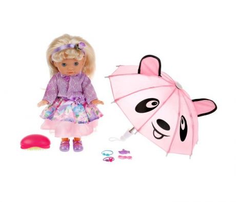 Куклы и одежда для кукол Карапуз Интерактивная кукла Алина с зонтом 30 см