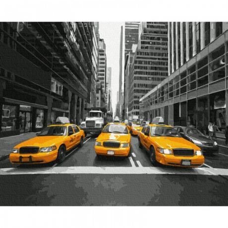 Картины по номерам Molly Картина по номерам Желтое такси Нью-Йорка 40х50 см