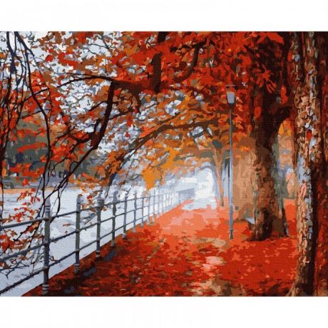 Картины по номерам Molly Картина по номерам Осенний парк 40х50 см KH0937