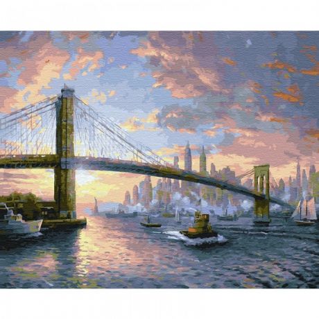 Картины по номерам Molly Картина по номерам Рассвет над Нью-Йорком 40х50 см