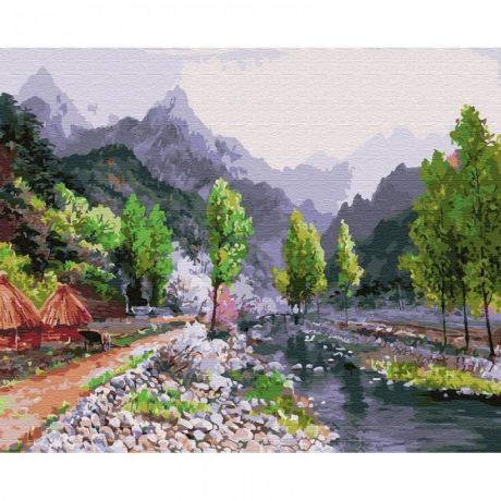 Картины по номерам Molly Картина по номерам Сунг Ли. Весна в горах 40х50 см