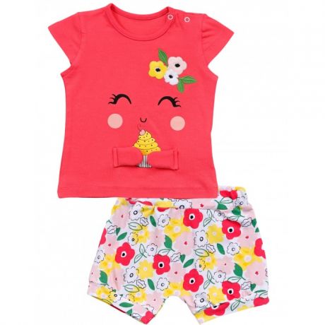 Комплекты детской одежды Mini World Комплект для девочки: футболка и шорты MW15675