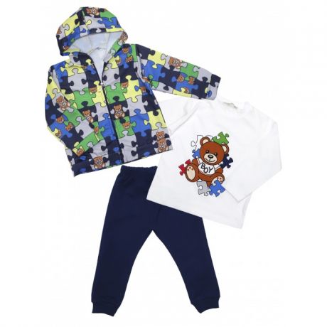 Комплекты детской одежды Baby Rose Комплект для мальчика жакет, лонгслив, брюки 6405