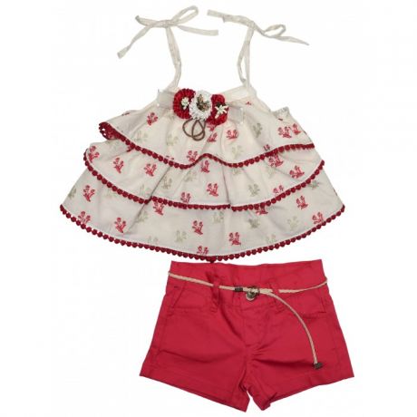 Комплекты детской одежды Baby Rose Комплект для девочки топ, шорты, пояс 3402